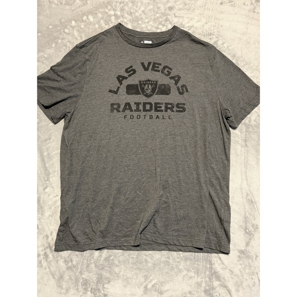 NFL Team Apperal Other - Los Angeles Raiders Shirt Adult‎ 2XL Gray Football NFL Short Sleeve Mens Tee